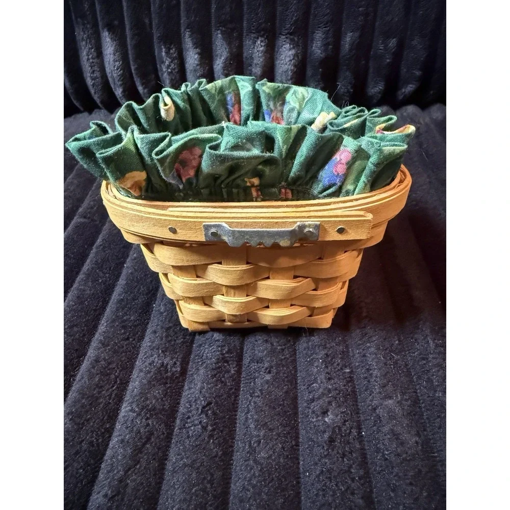 1998 MINI LONGABERGER WALL HANGING / FREE STANDING BASKET W/ PROTECTOR/‎ Liner